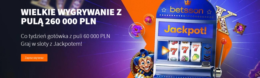 Co tydzień 60 000 PLN w turnieju jackpotowym proponowanym przez Betsson