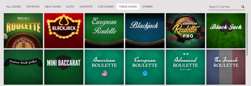 Gry stołowe oferowane są w każdym kasynie online, także w NY Spins